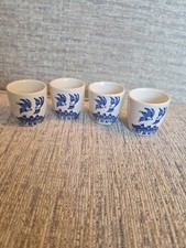 Set of 4 Vintage English Blue