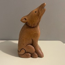 Vintage Solid Wood Wolf Puzzle
