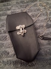 Novelty Purse / Bag Black Shaped As Coffin Shoulder Bag Gothic Alternative