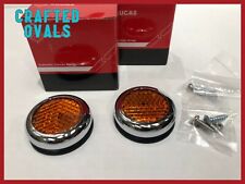Genuine Lucas RER25 AMBER Reflectors & Fitting for Classic Car & Motorcycle BSA