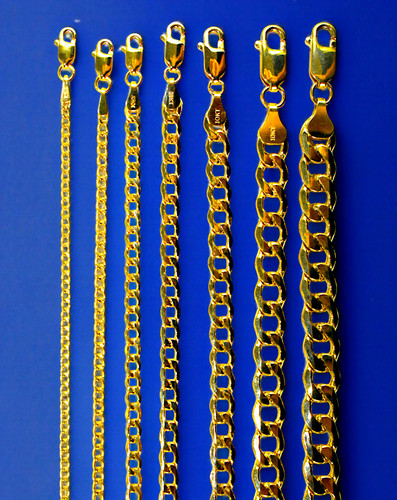 10k yellow gold - gold, cuban