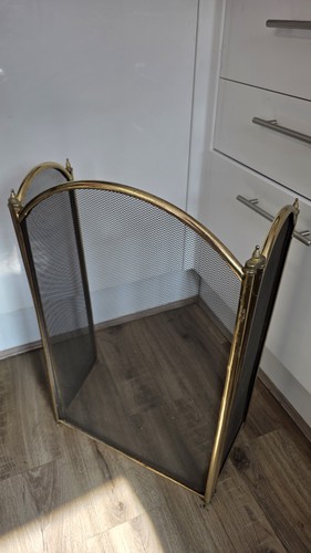 Vintage brass folding fire - vintage,