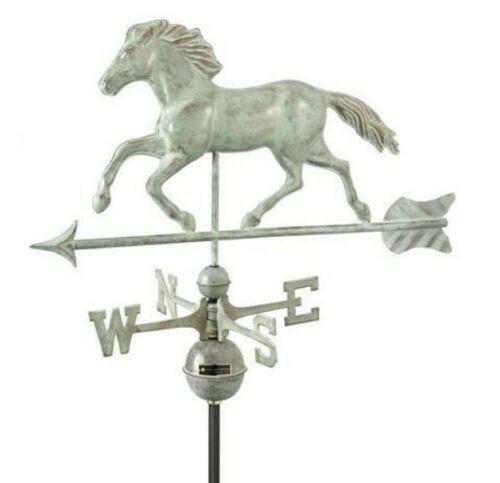 Large horse copper verdigris - large,