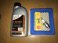 Mountfield Empress Service Kit. Air Filter Spark Plug & Engine oil B&S Quantum 