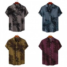 Men Hawaiian Shirt Short