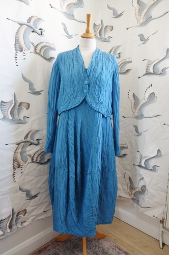 Grizas blue linen silk - &,