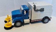 Driven By Battat Street Sweeper Blue Truck Working Lights and Horns