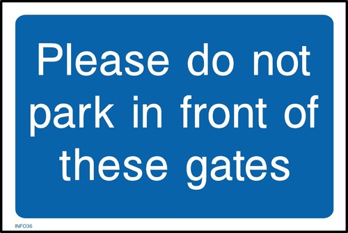 Please not park front of - not,