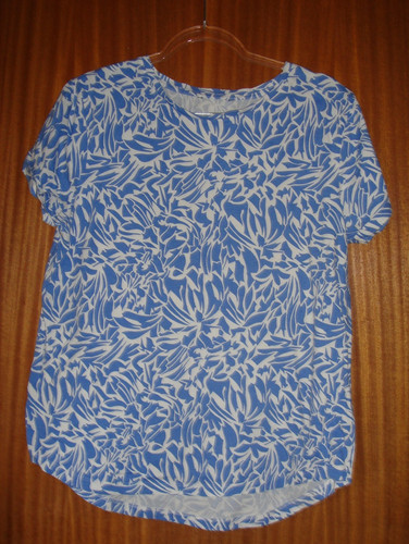 Ladies peacocks blue white t - ladies,