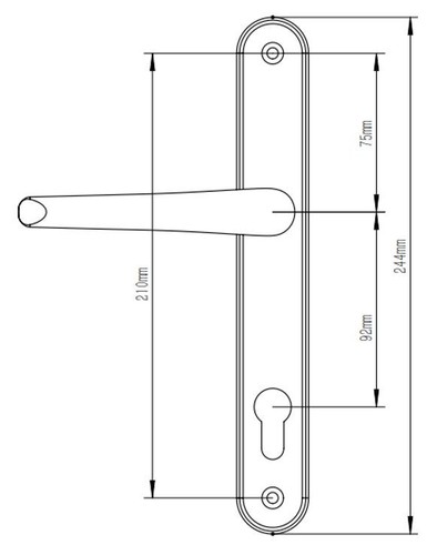 Pvc lever door handle - pvc,