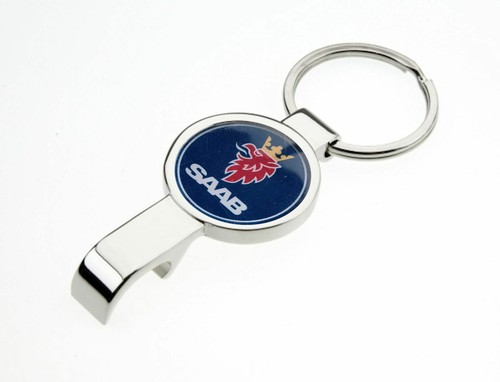 Saab blue logo polished metal - saab,