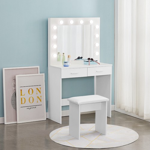 White dressing table makeup - white,