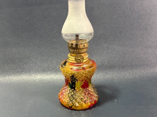 Vintage miniature oil lamp - vintage,
