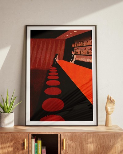 Mid century bar art print - century,