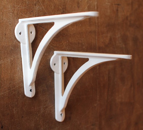 Pair white antique heavy - white,