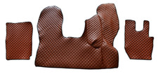 Brown Floor Mats Eco Leather Covers for DAF CF Euro 6 2013 + RightHDrive