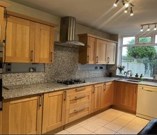 Magnet Wooden Kitchen With Quartz Worktops, Oven, Hob And Dishwasher