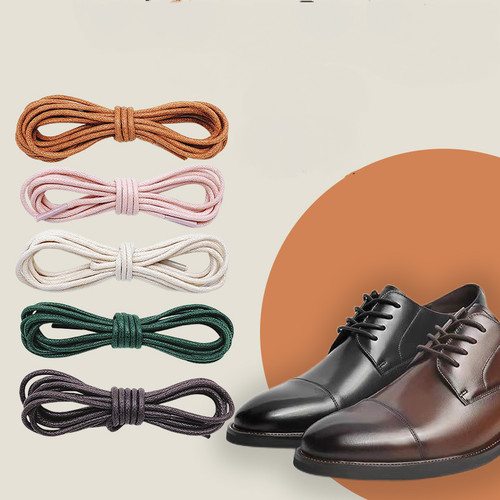Waxed shoelaces round thin - shoelaces,