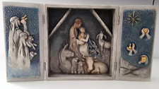 Boxed Rare Willow Tree Starry Night Tryptych Nativity Susan Lordi 2014 