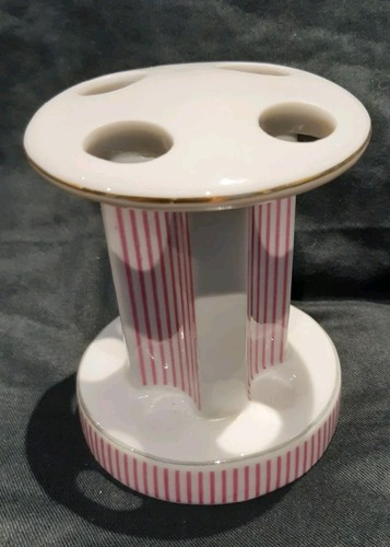 Vintage ceramic pink striped - vintage,