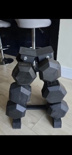 Heavy dumbell set - heavy, rack