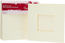 300 GSM Square Tri Fold Window Aperture Card Blanks and Envelopes, Pack of 10, C