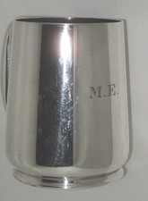 1940! SUPERB M.E. ENGRAVED ELKINGTON BIRMINGHAM SILVER-PLATE 1 PINT TANKARD