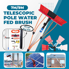 7M/9M Telescopic Pole Water Fed Brush Adjustable Solar Panel Window Cleaning Kit