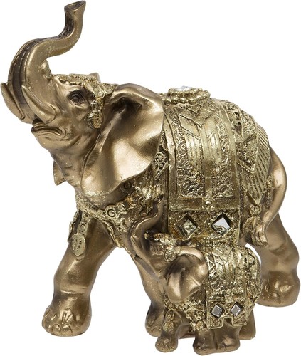 Large gold elephant calf - gold, &