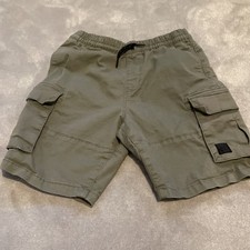 Next Boys Short Khaki Cargo Shorts Adjustable Drawstring Age 11 Years VGC Summer
