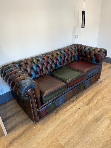 Harlequin leather chesterfield