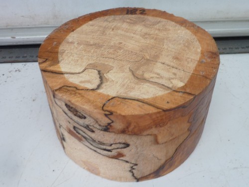 Deep spalted beech bowl - spalted,
