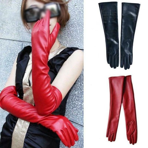 Long leather evening party - long,