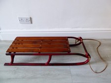 Vintage Wooden & Metal Sledge