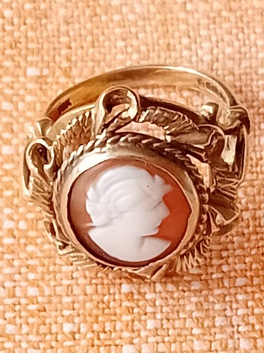 9ct gold 375 cameo ornate - 375,