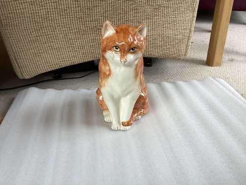 Ginger cat glazed ceramic - ginger,