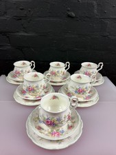 Royal Albert Colleen Tea Trios Cups Saucers Side Plates Set of 6