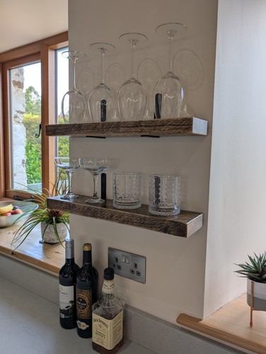 Wooden display shelves - , hand
