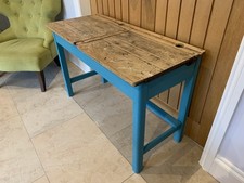 Vintage Wood Old School Desk
