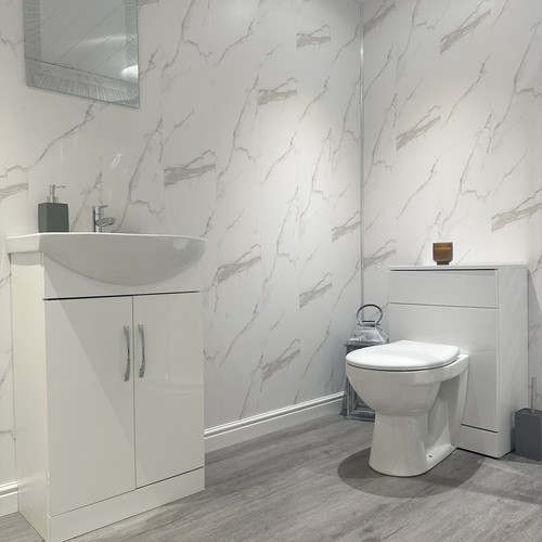 White marble matt bathroom - 10,