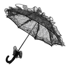 (Black) Lace Parasol Umbrella Wedding Bridal Lace Umbrella Elegant