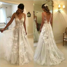 Vintage Wedding Dresses V-Neck