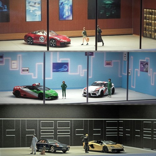 Diorama car garage models - diorama,