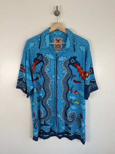 Mambo loud blue dragon shirt - loud,