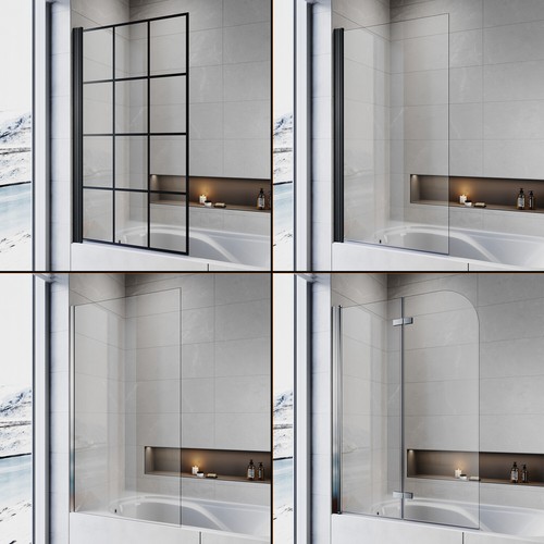Over bath shower screen 6mm - over,
