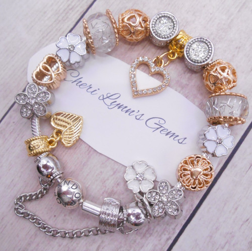 Pandora silver charm bracelet - pandora,