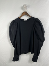 COS Black Puff Sleeve Crew