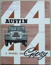 AUSTIN GIPSY 4 WHEEL DRIVE Car Sales Brochure c1958 #1578/G