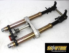 08-21 SUZUKI HAYABUSA FRONT FORKS TRIPLE TREE CLAMP FORK TUBES (SEE DESCP)