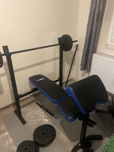 Weight bench and barbell - bench,